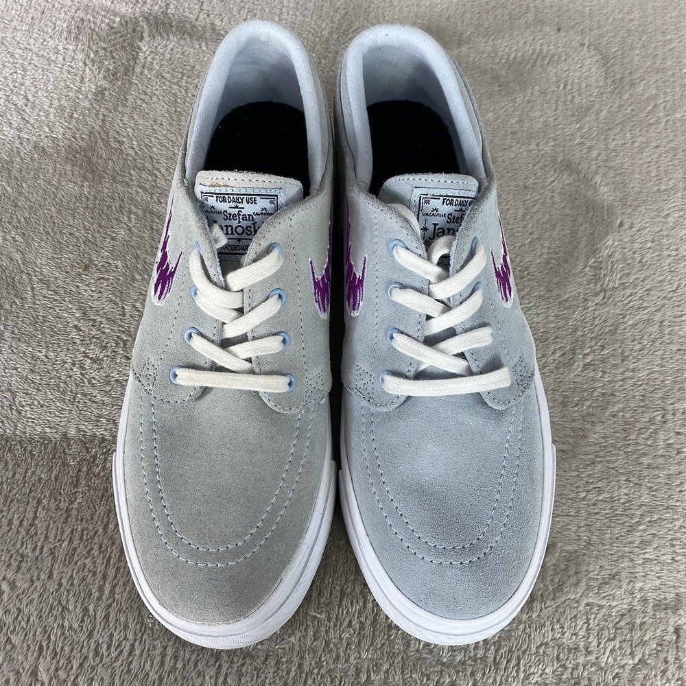 Nike SB Stefan Janoski Boys Kids Sneakers Shoes Size 7Y Gray Armory Suede - Picture 8 of 10